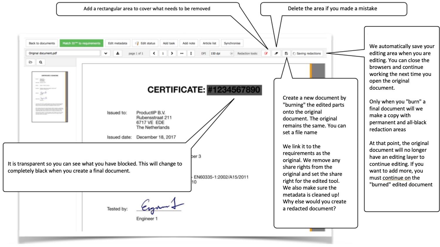 Redaction tools